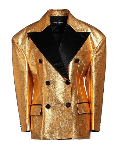 DOLCE&GABBANA Blazer Gold 60% Cotton, 40% Polyester