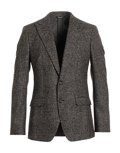 DOLCE&GABBANA Blazer Chocolate brown 28% Alpaca wool, 27% Wool, 25% Cotton, 20% Polyamide