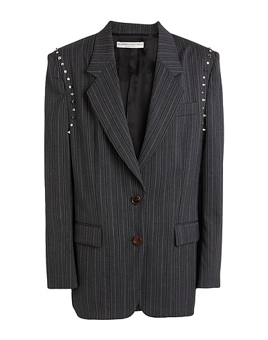 ALESSANDRA RICH Blazer Charcoal 98% Virgin Wool, 2% Elastane, Silk