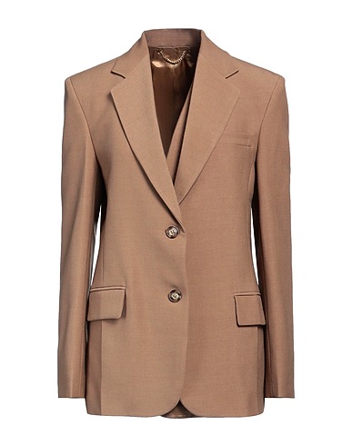 VICTORIA BECKHAM Blazer Camel 55% Polyester, 45% Virgin Wool, Brass