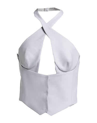 ALESSANDRO VIGILANTE Top Light grey 98% Virgin Wool, 2% Lycra®
