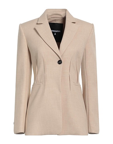 PATRIZIA PEPE Blazer Beige 49% Recycled polyester, 49% Viscose, 2% Elastane