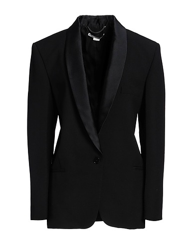 STELLA McCARTNEY テーラードジャケット ブラック ポリエステル 55% / ウール 41% / ポリウレタン 4% / シルク