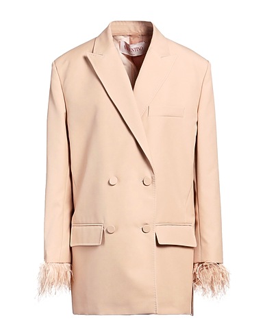 VALENTINO GARAVANI Blazer Sand 100% Polyester, Ostrich feathers