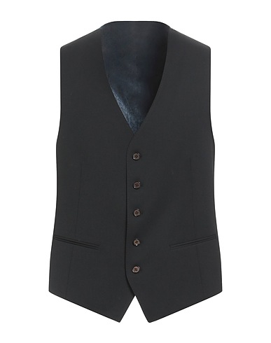 MICHAEL KORS MENS Suit vest Black 51% Polyester, 42% Wool, 7% Elastane
