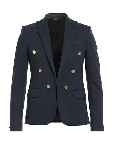 DANIELE ALESSANDRINI Blazer Navy 77% Polyester, 18% Viscose, 5% Elastane