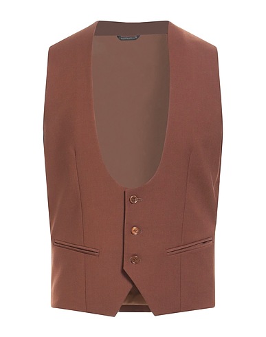 GREY DANIELE ALESSANDRINI Panciotto Marrone 70% Poliestere, 28% Viscosa, 2% Elastan