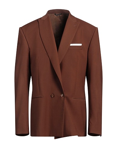 GREY DANIELE ALESSANDRINI Blazer Marrone 70% Poliestere, 28% Viscosa, 2% Elastan