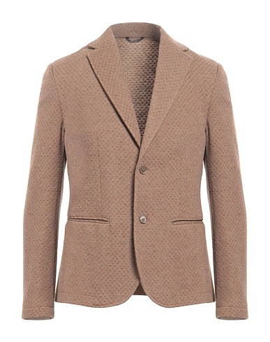 GREY DANIELE ALESSANDRINI Blazer Camel 30% Polyester, 30% Wool, 30% Cotton, 10% Polyamide