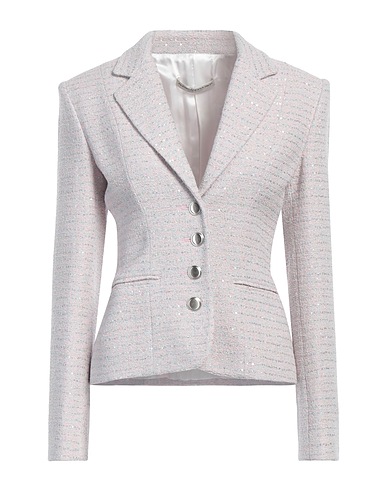 ALESSANDRA RICH Blazer Light pink 72% Cotton, 18% Polyester, 10% Polyamide