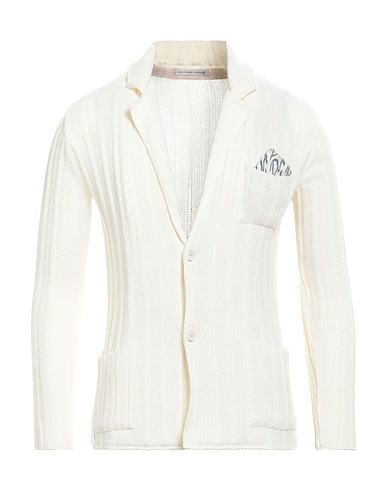 GREY DANIELE ALESSANDRINI Blazer Cream 70% Cotton, 30% Acrylic
