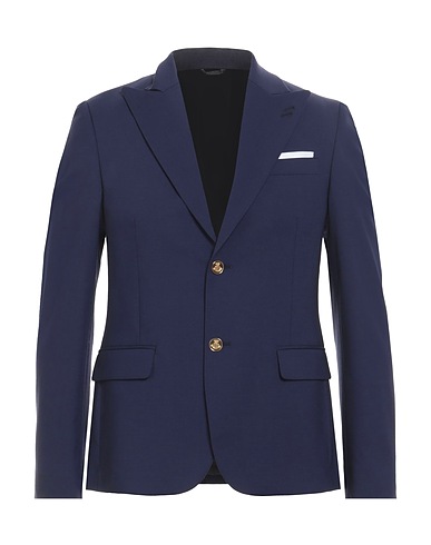 DANIELE ALESSANDRINI Blazer Dark purple 98% Wool, 2% Elastane