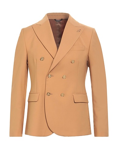 GREY DANIELE ALESSANDRINI Blazers Kamel 70% Polyester, 28% Viskose, 2% Elastan