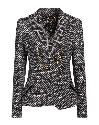 ELISABETTA FRANCHI Blazer Black 95% Polyester, 5% Elastane