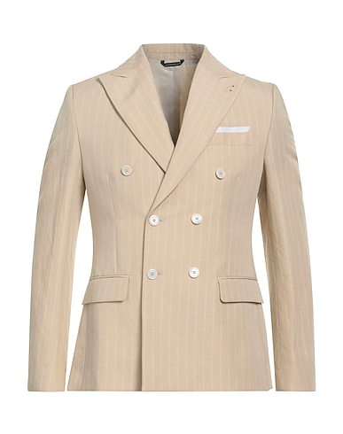 GREY DANIELE ALESSANDRINI Blazer 55% Linen, 45% Viscose