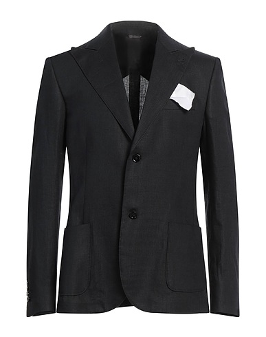 GREY DANIELE ALESSANDRINI Blazer Black 100% Linen
