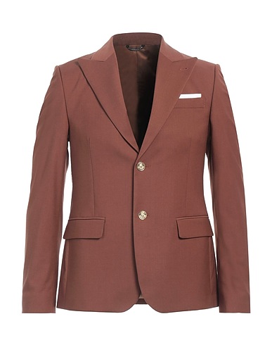 GREY DANIELE ALESSANDRINI Blazer Marrone 70% Poliestere, 28% Viscosa, 2% Elastan