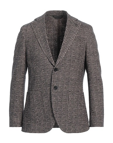 PAOLONI Blazer Dark brown 36% Virgin Wool, 32% Cotton, 32% Polyester