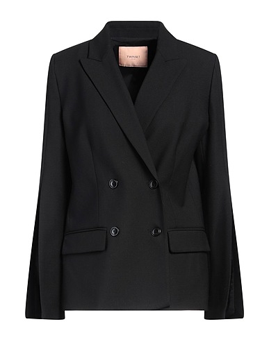 TWINSET Giacca Nero 53% Poliestere, 43% Lana, 4% Elastan
