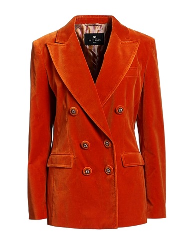 ETRO Blazer Orange 98% Cotton, 2% Elastane