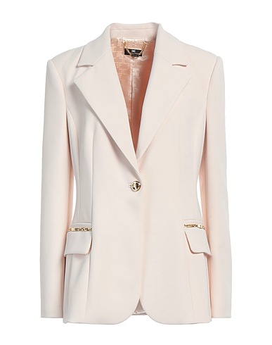 ELISABETTA FRANCHI Blazer Cream 96% Polyester, 4% Elastane