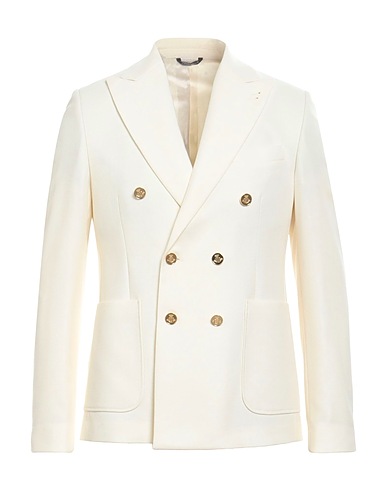 GREY DANIELE ALESSANDRINI Blazer Avorio 86% Poliestere, 12% Viscosa, 2% Elastan