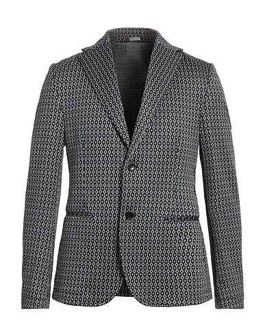 DANIELE ALESSANDRINI Blazer Navy blue 60% Polyester, 35% Polyamide, 5% Elastane
