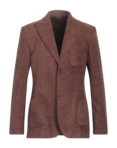 GREY DANIELE ALESSANDRINI Blazer Brown 92% Polyester, 8% Elastane