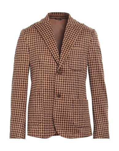 DANIELE ALESSANDRINI Blazer Camel 95% Polyester, 5% Elastane
