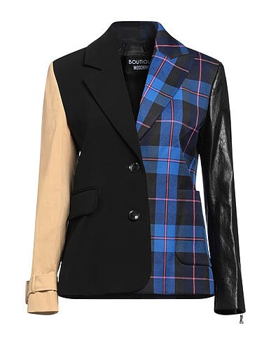 BOUTIQUE MOSCHINO Giacca Blu 61% Poliestere, 27% Lana, 10% Poliammide, 2% Altre Fibre, Fibra di metallo