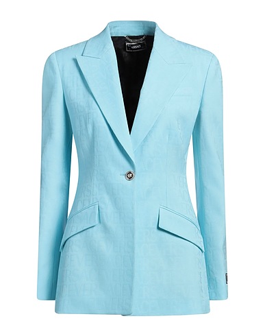 VERSACE Blazer Sky blue 100% Virgin Wool