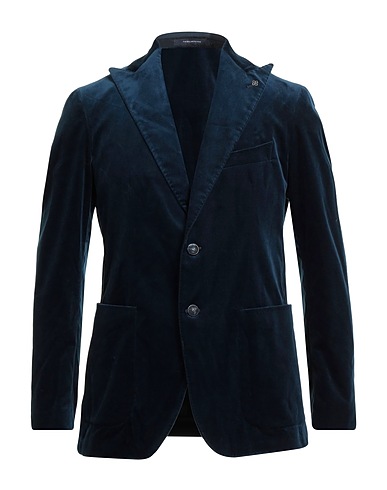 TAGLIATORE Blazer Navy blue 98% Cotton, 2% Elastane