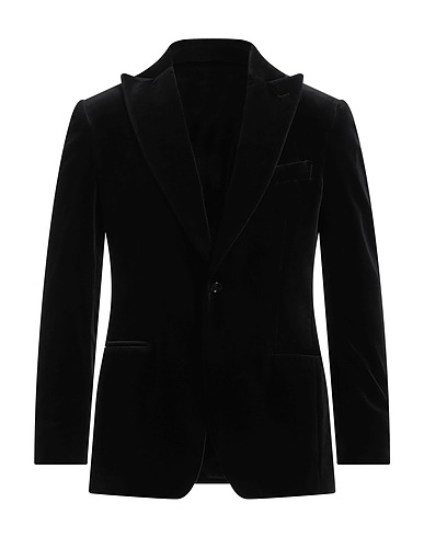 LARDINI Blazer Black 98% Cotton, 2% Elastane