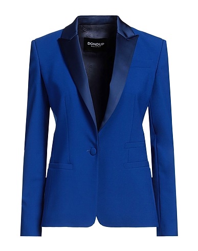 DONDUP テーラードジャケット ブルー ポリエステル 53% / バージンウール 43% / ポリウレタン 4%