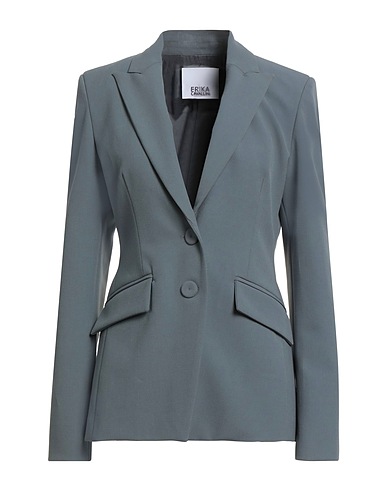 ERIKA CAVALLINI Blazer Slate blue 64% Polyester, 27% Viscose, 9% Elastane