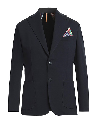ROBERTO P  Luxury Blazer Midnight blue 80% Viscose, 15% Polyamide, 5% Elastane