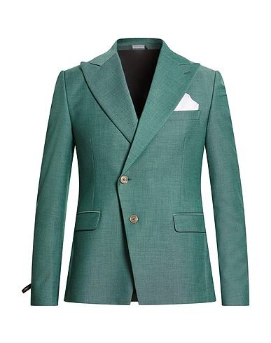 DANIELE ALESSANDRINI Blazer Green 79% Polyester, 19% Viscose, 2% Elastane