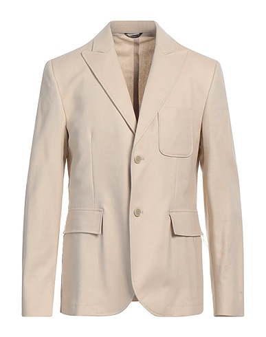 DANIELE ALESSANDRINI Blazer Beige 55% Linen, 45% Cotton