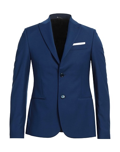 GREY DANIELE ALESSANDRINI Blazers Marineblau 70% Polyester, 28% Viskose, 2% Elastan