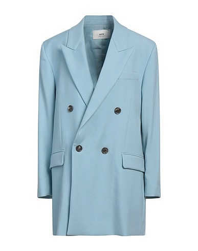 AMI ALEXANDRE MATTIUSSI Blazer Light blue 100% Virgin Wool
