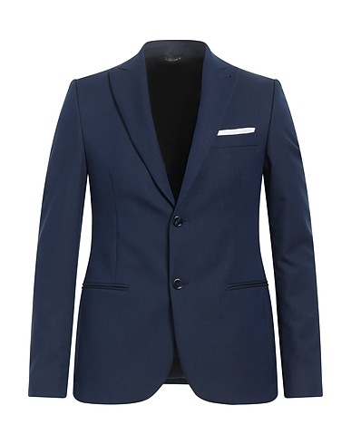 GREY DANIELE ALESSANDRINI Blazers Marineblau 75% Polyester, 21% Viskose, 4% Elastan