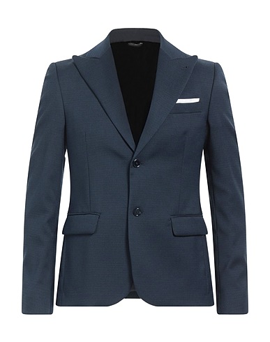 GREY DANIELE ALESSANDRINI Blazer Midnight blue 91% Polyester, 7% Viscose, 2% Elastane