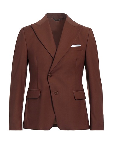 DANIELE ALESSANDRINI Blazer Marrone 70% Poliestere, 28% Viscosa, 2% Elastan