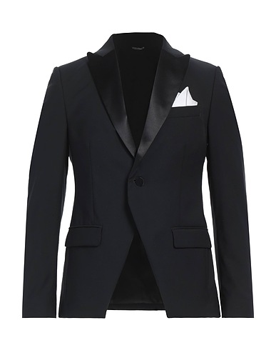 DANIELE ALESSANDRINI Blazer Black 70% Polyester, 28% Viscose, 2% Elastane