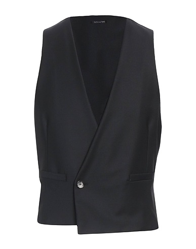 PATRIZIA PEPE Waistcoat Black 53% Polyester, 43% Virgin Wool, 4% Elastane