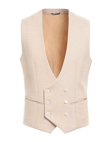 GREY DANIELE ALESSANDRINI Suit vest BEIGE 86% Polyester, 12% Viscose, 2% Elastane