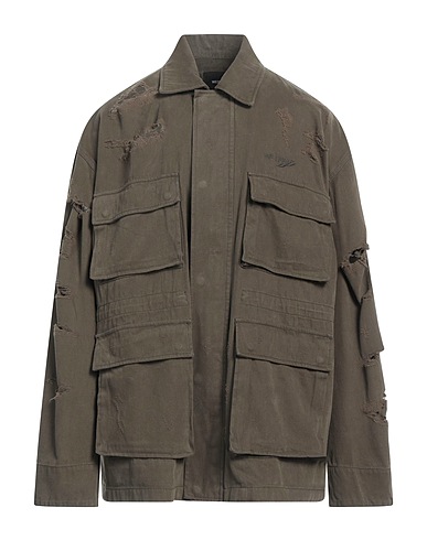 WE11 DONE Giubbotto Verde militare 100% Cotone