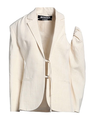 JACQUEMUS Blazer Ivory 60% Linen, 26% Viscose, 14% Polyester