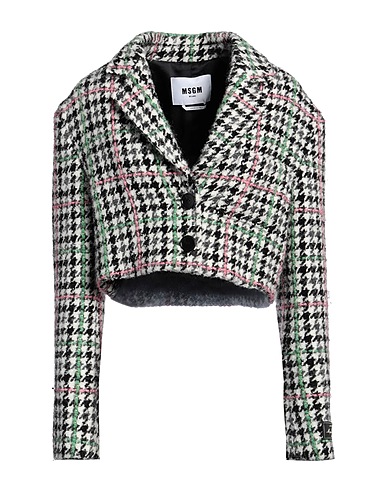 MSGM Giacca Off white 35% Acrilico, 30% Poliestere, 21% Lana, 14% Lana di alpaca