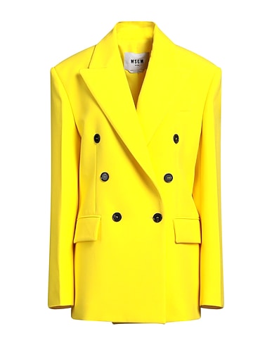 MSGM Blazer Yellow 92% Polyester, 8% Elastane